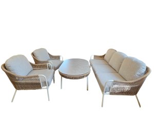 Olivia soffgrupp, 3sits,2fåt, bord140x80, cream, en produkt av hög kvalitet till bra pris från Ulfåsa möbler