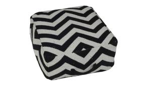 ZIGZAG Puff med handtag, svart/vit, en produkt av hög kvalitet till bra pris från Ulfåsa möbler