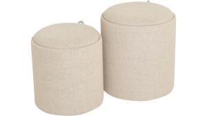 MAIKO Sittpuff/sidobord 2 st grå/beige , en produkt av hög kvalitet till bra pris från Ulfåsa möbler