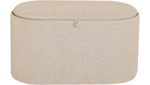 MAIKO Sittpuff/sidobord, oval, grå/beige, en produkt av hög kvalitet till bra pris från Ulfåsa möbler