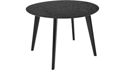 SAGENE Matbord Ø110  svartlackad ekfaner, en produkt av hög kvalitet till bra pris från Ulfåsa möbler