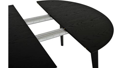 SAGENE Matbord Ø110  svartlackad ekfaner, en produkt av hög kvalitet till bra pris från Ulfåsa möbler