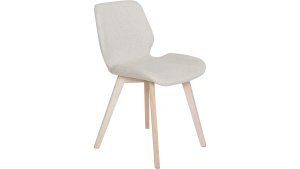 EMIL Matstol i beige tyg, vitpigm., en produkt av hög kvalitet till bra pris från Ulfåsa möbler