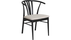 ARON Matstol i svartlackerad ek, beige, en produkt av hög kvalitet till bra pris från Ulfåsa möbler