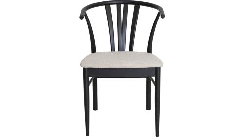 ARON Matstol i svartlackerad ek, beige, en produkt av hög kvalitet till bra pris från Ulfåsa möbler