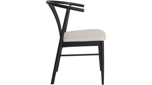 ARON Matstol i svartlackerad ek, beige, en produkt av hög kvalitet till bra pris från Ulfåsa möbler