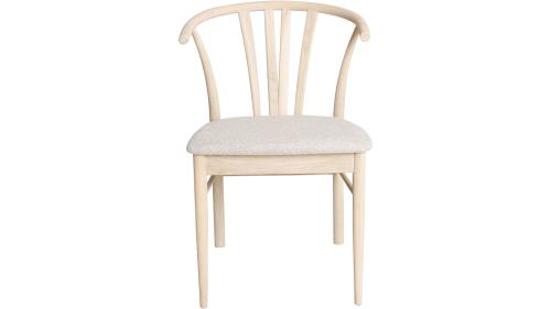 ARON Matstol i vitoljad ek, beige boucle, en produkt av hög kvalitet till bra pris från Ulfåsa möbler