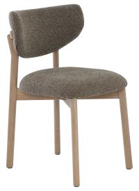 CONTENTO Matstol, tyg taupe, vitpigm. ek, en produkt av hög kvalitet till bra pris från Ulfåsa möbler
