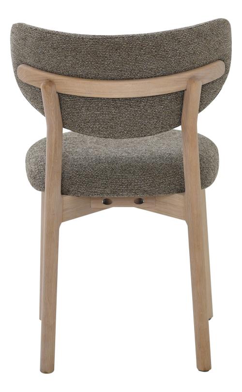 CONTENTO Matstol, tyg taupe, vitpigm. ek, en produkt av hög kvalitet till bra pris från Ulfåsa möbler