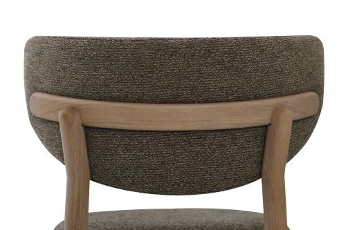 CONTENTO Matstol, tyg taupe, vitpigm. ek, en produkt av hög kvalitet till bra pris från Ulfåsa möbler