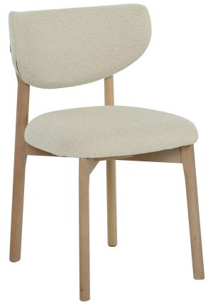 CONTENTO Matstol, tyg beige, vitpigm. ek, en produkt av hög kvalitet till bra pris från Ulfåsa möbler