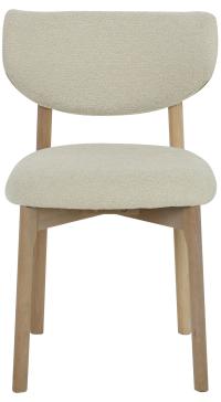 CONTENTO Matstol, tyg beige, vitpigm. ek, en produkt av hög kvalitet till bra pris från Ulfåsa möbler