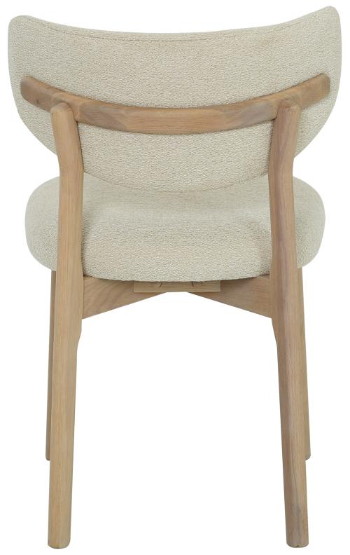 CONTENTO Matstol, tyg beige, vitpigm. ek, en produkt av hög kvalitet till bra pris från Ulfåsa möbler