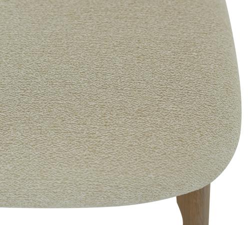 CONTENTO Matstol, tyg beige, vitpigm. ek, en produkt av hög kvalitet till bra pris från Ulfåsa möbler