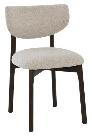 CONTENTO Matstol, tyg ljusbeige, brun ek, en produkt av hög kvalitet till bra pris från Ulfåsa möbler