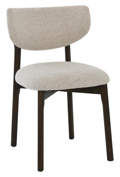 CONTENTO Matstol, tyg ljusbeige, brun ek, en produkt av hög kvalitet till bra pris från Ulfåsa möbler