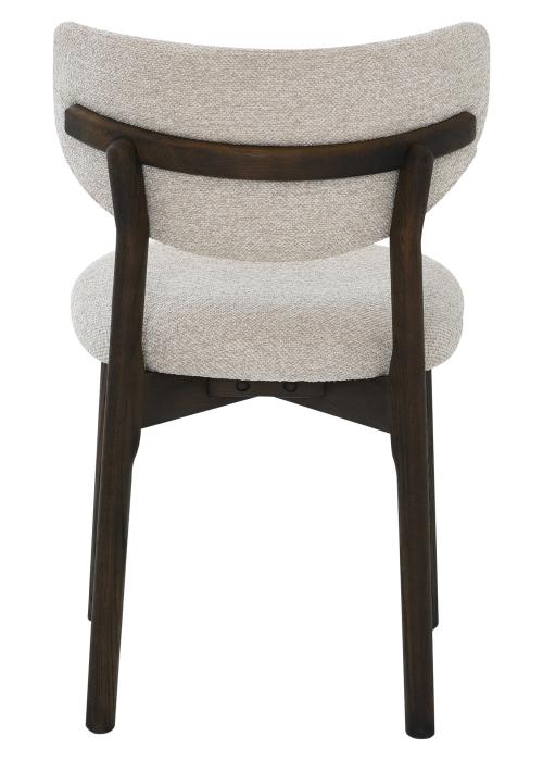 CONTENTO Matstol, tyg ljusbeige, brun ek, en produkt av hög kvalitet till bra pris från Ulfåsa möbler