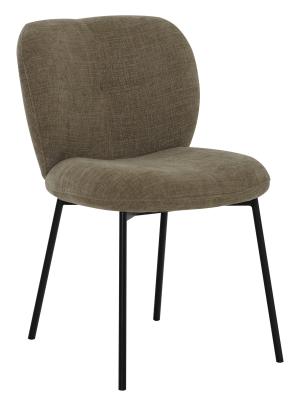 NIVA Matstol tyg taupe, svart metall, en produkt av hög kvalitet till bra pris från Ulfåsa möbler