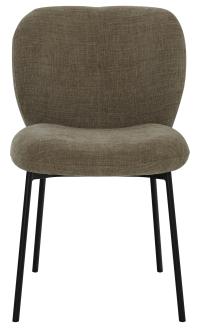 NIVA Matstol tyg taupe, svart metall, en produkt av hög kvalitet till bra pris från Ulfåsa möbler