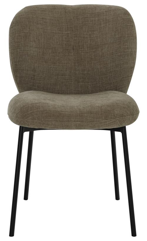 NIVA Matstol tyg taupe, svart metall, en produkt av hög kvalitet till bra pris från Ulfåsa möbler