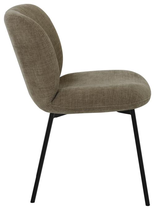 NIVA Matstol tyg taupe, svart metall, en produkt av hög kvalitet till bra pris från Ulfåsa möbler