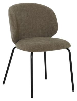 IVY Matstol tyg taupe, svart metall, en produkt av hög kvalitet till bra pris från Ulfåsa möbler