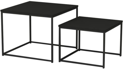 DUETT Sidobord set, fyrkant, svart,Omont, en produkt av hög kvalitet till bra pris från Ulfåsa möbler