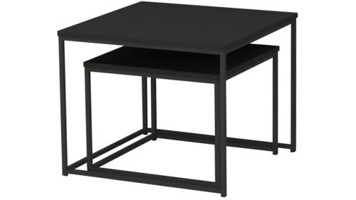DUETT Sidobord set, fyrkant, svart,Omont, en produkt av hög kvalitet till bra pris från Ulfåsa möbler