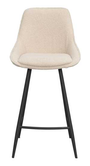 Sierra barstol beige bouclétyg/svarta metallben, en produkt av hög kvalitet till bra pris från Ulfåsa möbler