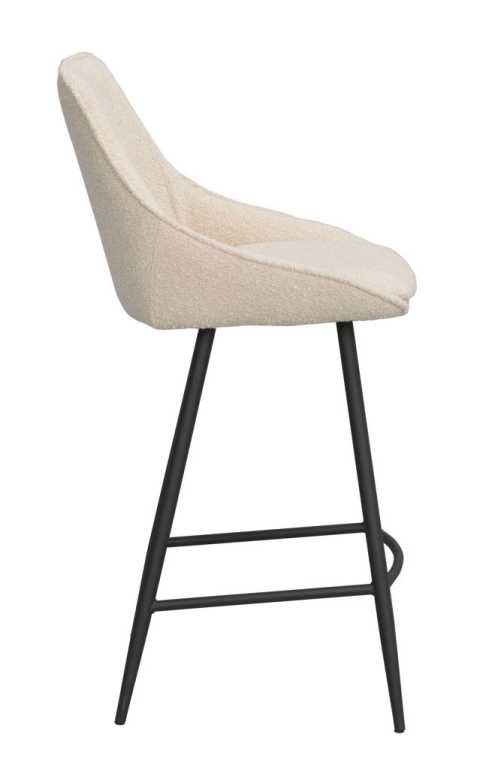 Sierra barstol beige bouclétyg/svarta metallben, en produkt av hög kvalitet till bra pris från Ulfåsa möbler