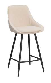 Sierra barstol beige bouclétyg/svarta metallben, en produkt av hög kvalitet till bra pris från Ulfåsa möbler
