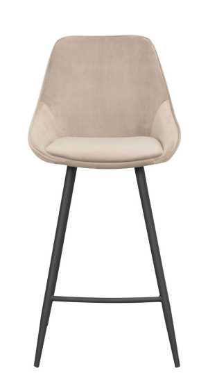 Sierra barstol beige sammet/svarta metallben, en produkt av hög kvalitet till bra pris från Ulfåsa möbler