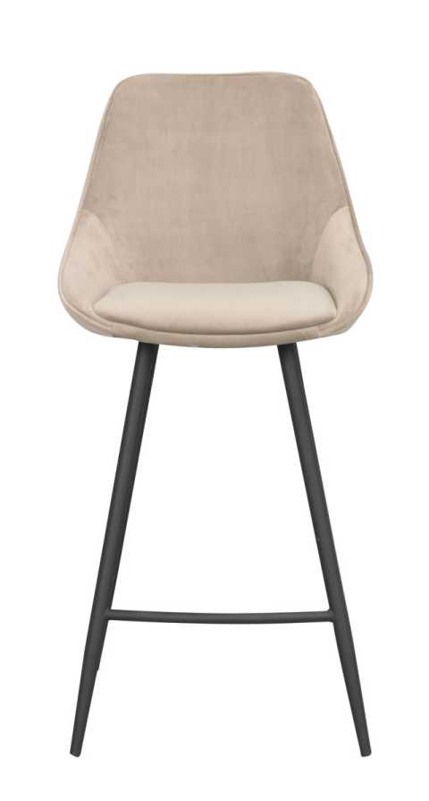 Sierra barstol beige sammet/svarta metallben, en produkt av hög kvalitet till bra pris från Ulfåsa möbler