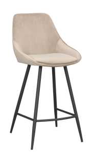 Sierra barstol beige sammet/svarta metallben, en produkt av hög kvalitet till bra pris från Ulfåsa möbler