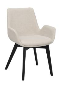 Drimsdale karmstol beige tyg/svarta ekben, en produkt av hög kvalitet till bra pris från Ulfåsa möbler