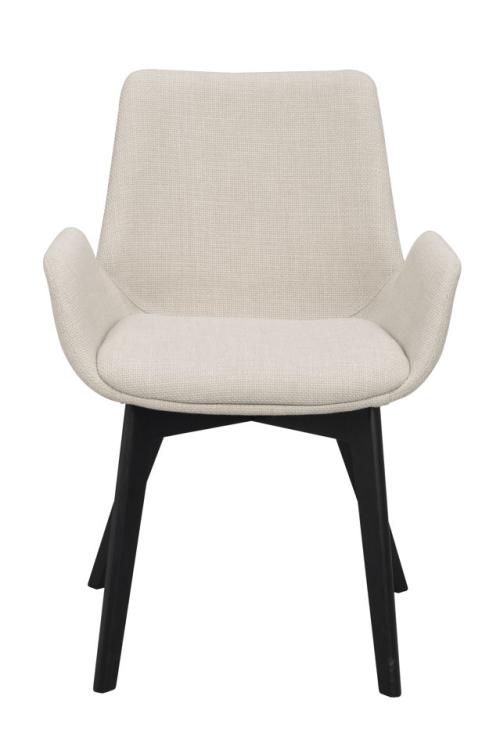 Drimsdale karmstol beige tyg/svarta ekben, en produkt av hög kvalitet till bra pris från Ulfåsa möbler