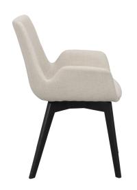 Drimsdale karmstol beige tyg/svarta ekben, en produkt av hög kvalitet till bra pris från Ulfåsa möbler
