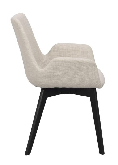 Drimsdale karmstol beige tyg/svarta ekben, en produkt av hög kvalitet till bra pris från Ulfåsa möbler