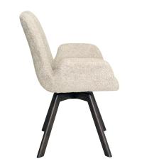 CROSBY Matstol brun med snurr, tyg beige, en produkt av hög kvalitet till bra pris från Ulfåsa möbler