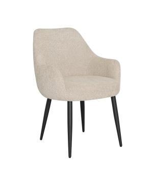 THEO Matstol i beige tyg, svarta ben, en produkt av hög kvalitet till bra pris från Ulfåsa möbler