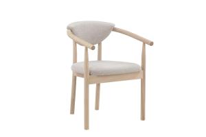 RYAN Matstol i vitoljad ek, beige boucle, en produkt av hög kvalitet till bra pris från Ulfåsa möbler