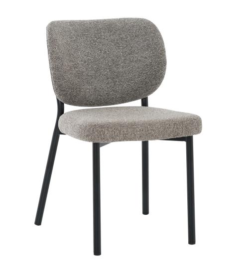 VIVO Matstol i beige tyg, svart metall, en produkt av hög kvalitet till bra pris från Ulfåsa möbler