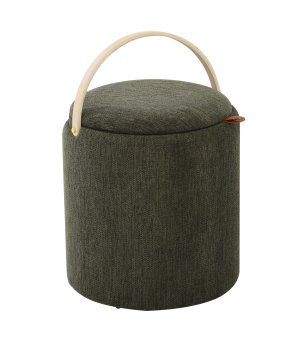 LYKKE Puff grön med trähandtag, en produkt av hög kvalitet till bra pris från Ulfåsa möbler