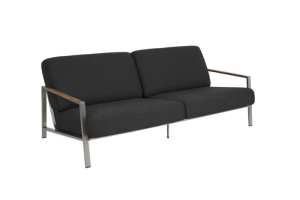 Naos 2,5-sits soffa Rostfritt stål/Nearly black, en produkt av hög kvalitet till bra pris från Ulfåsa möbler