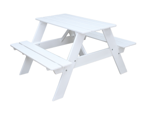 Picknickset med bord 80*40 cm, vit, en produkt av hög kvalitet till bra pris från Ulfåsa möbler
