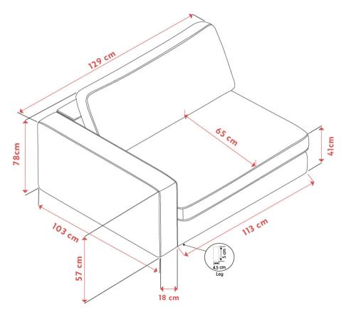 Duncan 1,5-sits V/fåtölj ljusgrått Robin#01 (k3), en produkt av hög kvalitet till bra pris från Ulfåsa möbler