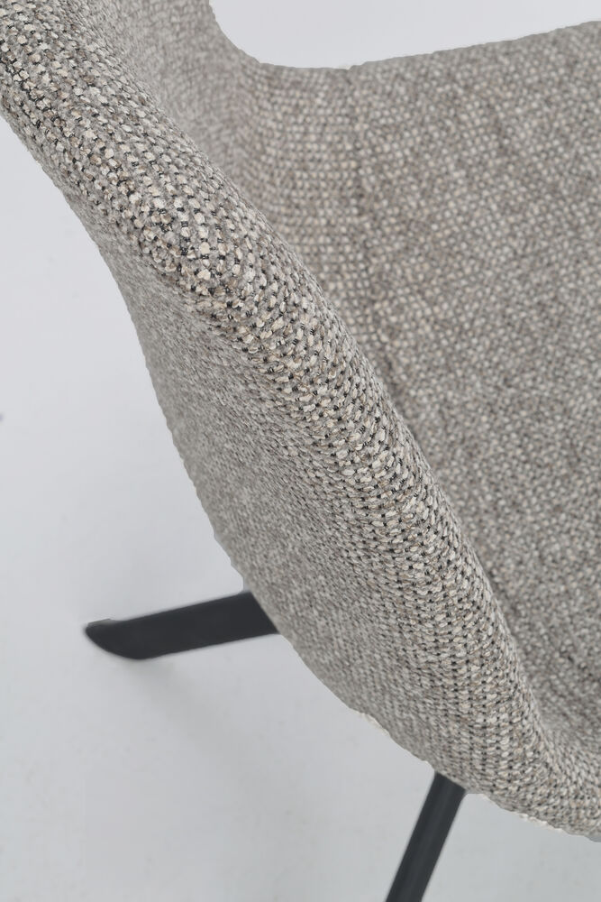 Dunmore stol mörkbeige tyg/svart metall snurr-tilt, en produkt av hög kvalitet till bra pris från Ulfåsa möbler