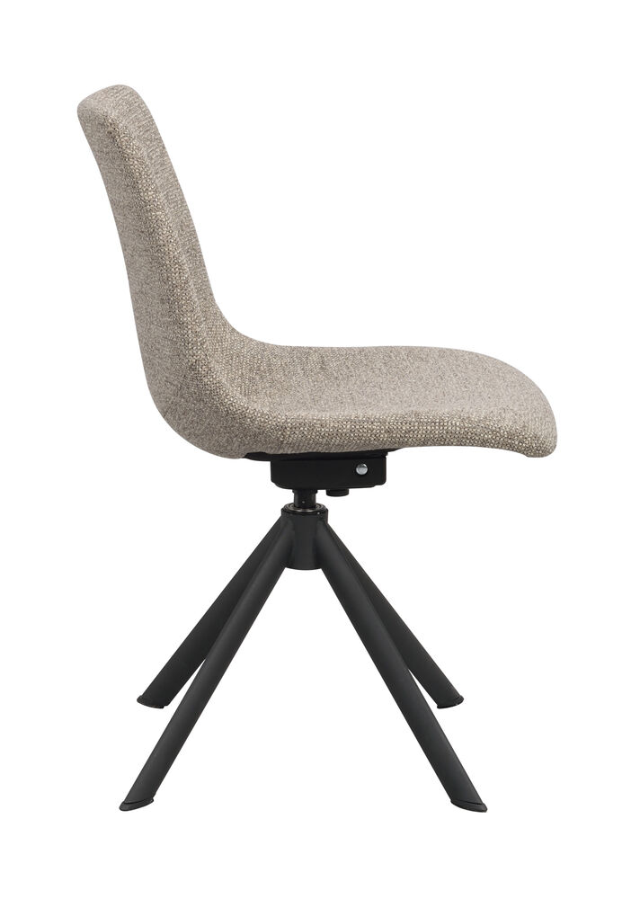 Dunmore stol mörkbeige tyg/svart metall snurr-tilt, en produkt av hög kvalitet till bra pris från Ulfåsa möbler