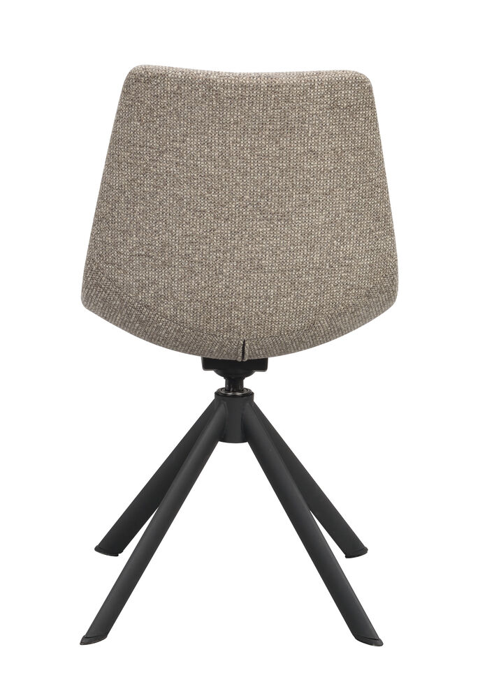 Dunmore stol mörkbeige tyg/svart metall snurr-tilt, en produkt av hög kvalitet till bra pris från Ulfåsa möbler