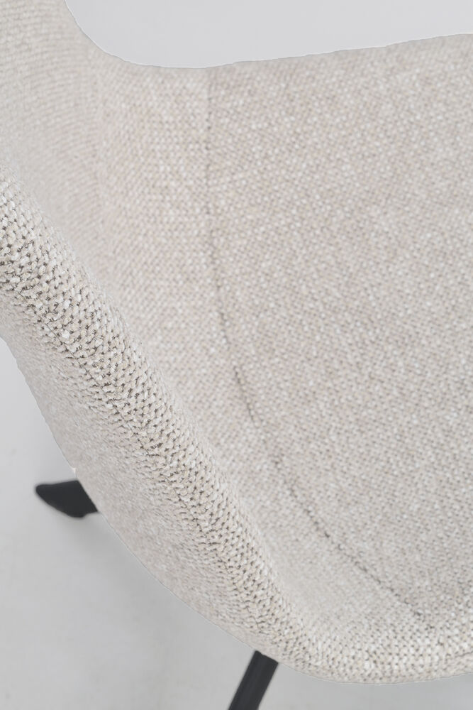 Dunmore stol ljusbeige tyg/svart metall snurr-tilt, en produkt av hög kvalitet till bra pris från Ulfåsa möbler